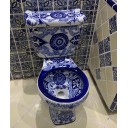 Talavera Toilet Set  Paraiso Azul